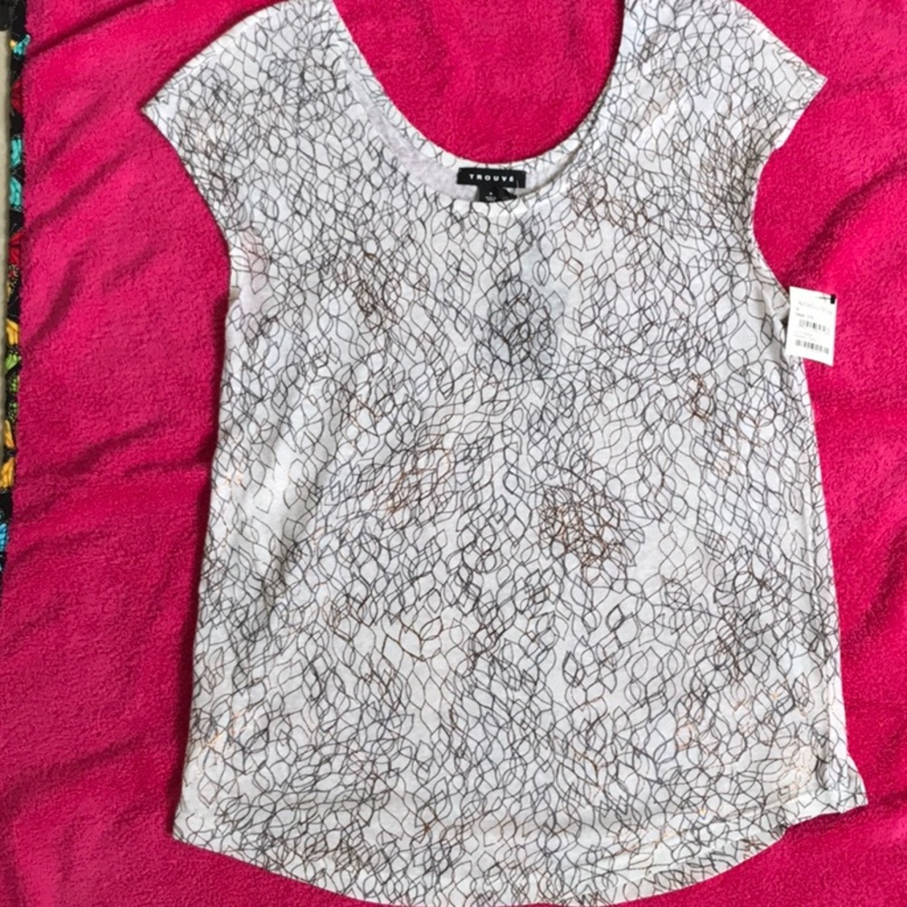 Trouve cap-sleeve shirt NWT size S